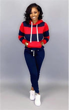 Load image into Gallery viewer, Woman Tracksuit Early Spring Autumn Leopard Pathwork Hoodies Long Sleeve Sweatshirt Sports Outfits Pant Two Pieces Set Women Set